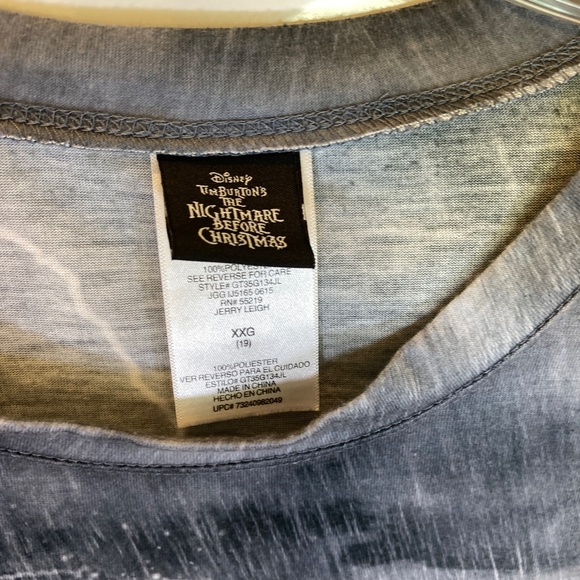 Disney Nightmare Before Christmas Jack Skellington Shirt Sz XXL 19 2 Sided - Picture 3 of 12